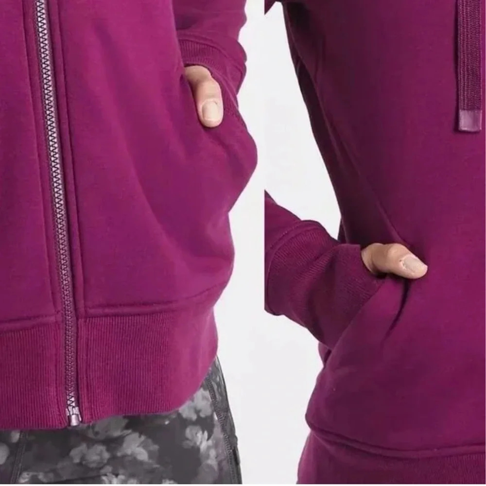 Athleta Triumph Hooded Sweatshirt size small Zip Jacket Purple 486251 - Picture 4 of 13